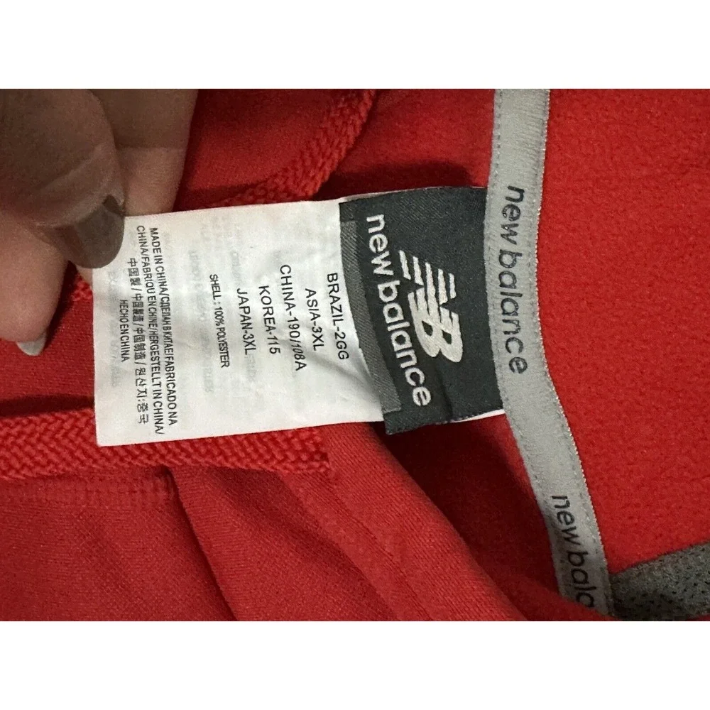 New Balance, Men's Baseball Hoodie/Sweatshirt,‎ Red & Gray, Size 2XL